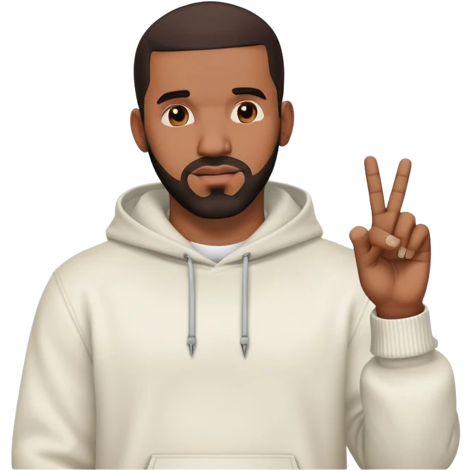 Drake putting up the middle finger emoji