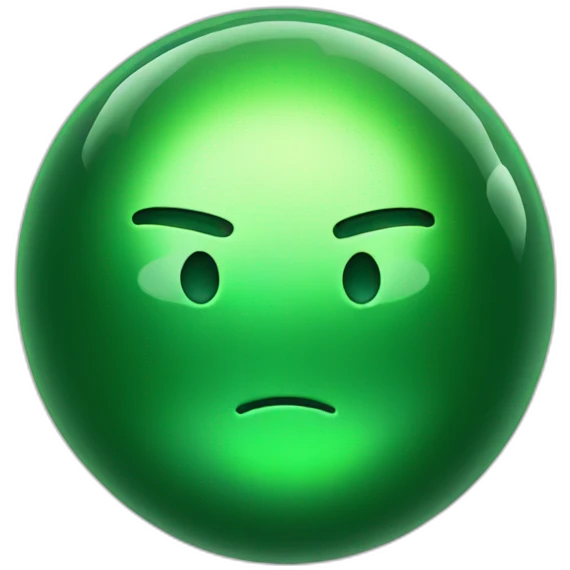 green shiny orb emoji