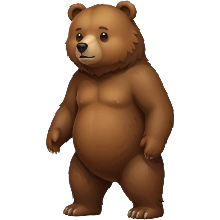full body of brown bear emoji