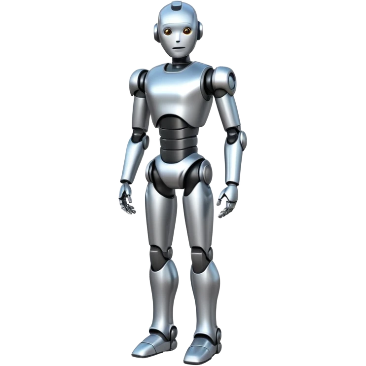 A fit male robot, full body emoji