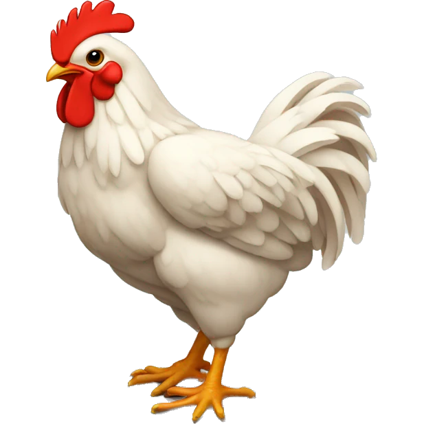 Un pollo con tenis rojos  emoji