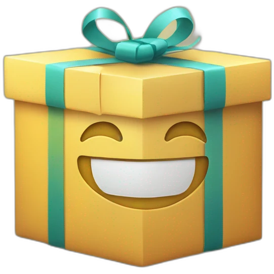 gift box with smile emoji