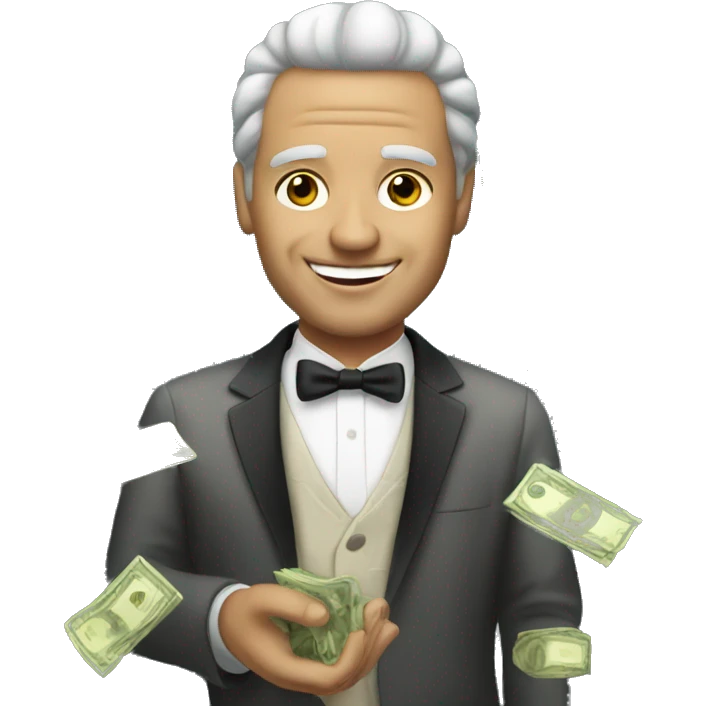 Very rich man with money emoji