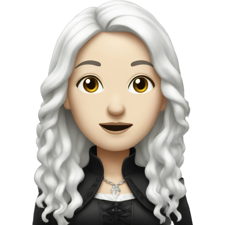 Gothic white woman standing emoji