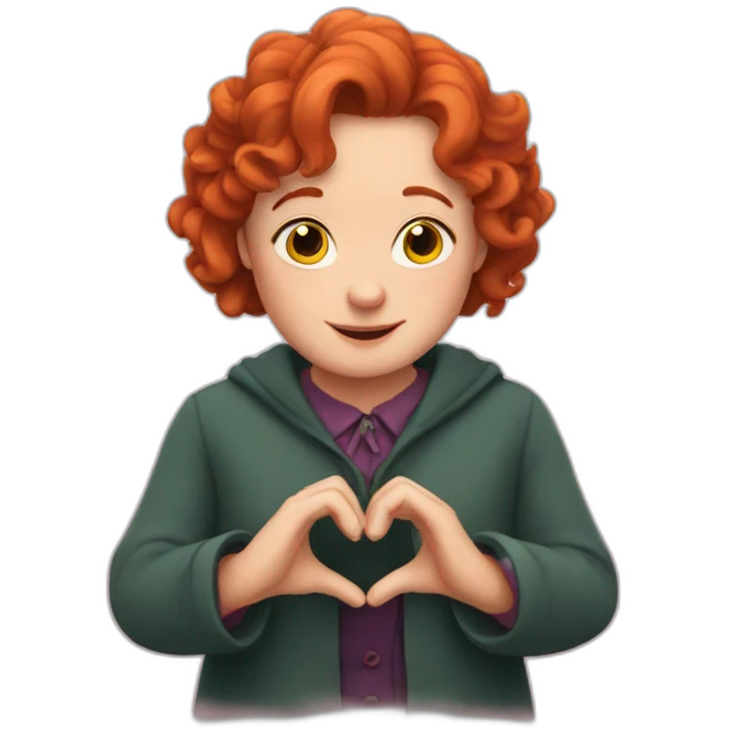 molly weasley making a heart with his hands emoji