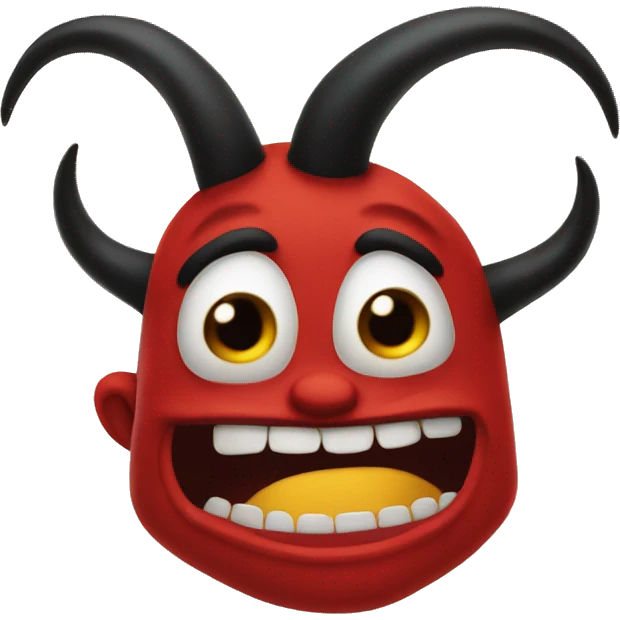 Crazy devil emoji