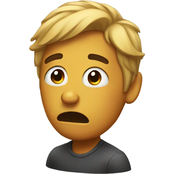 Sad shaking head emoji
