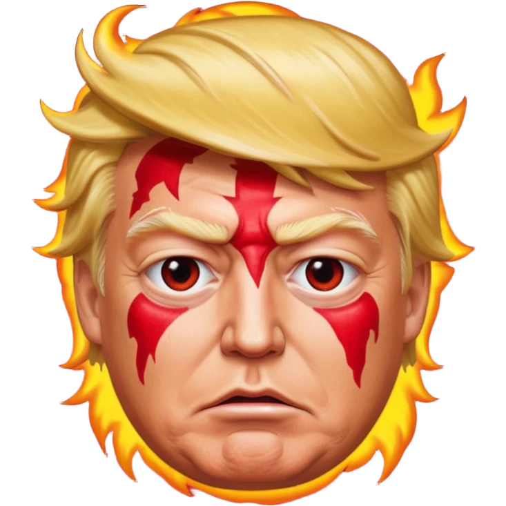 A sunburned Donald Trump  emoji