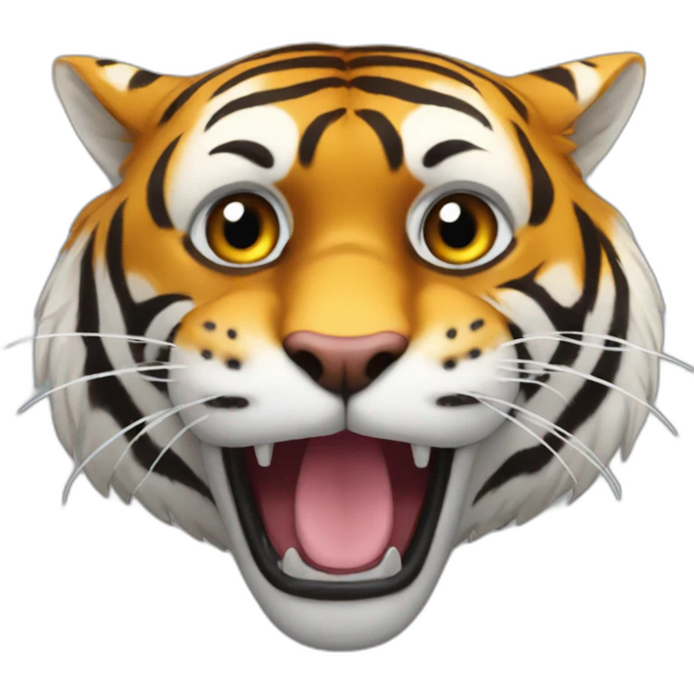 Chat sur tigre emoji
