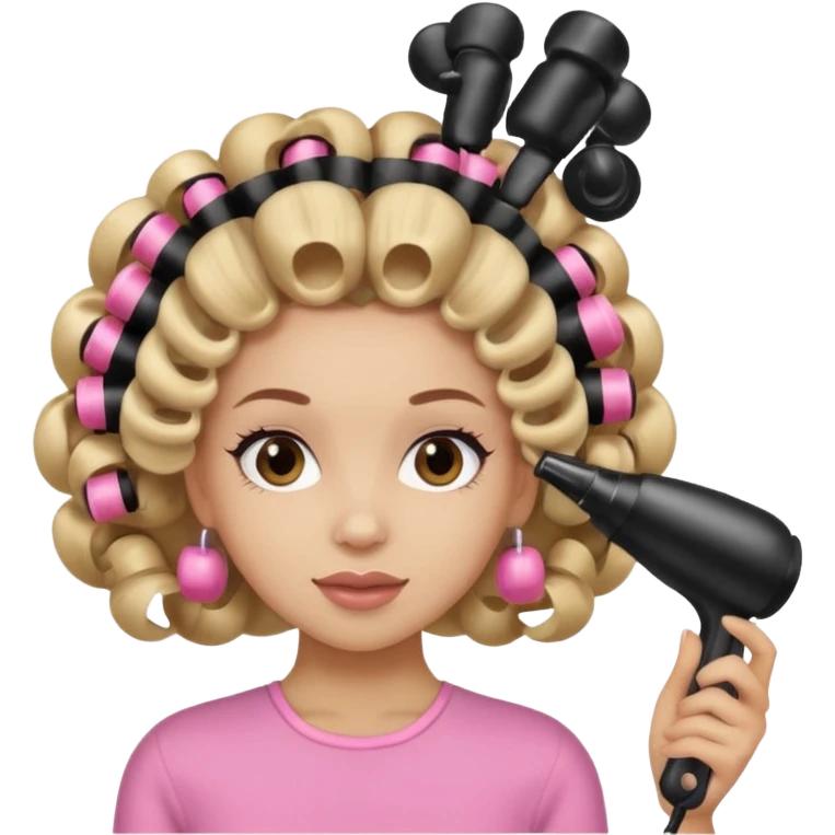 A girl that is getting hair done emoji