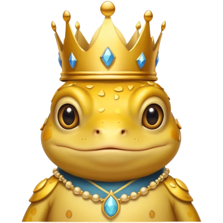 yellow frog in royal outfit and  emoji