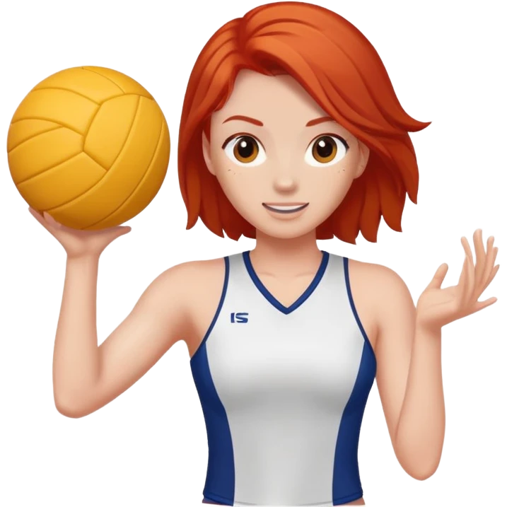 Red head girl volleyballl emoji