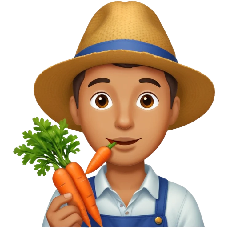 French man eating carrots emoji