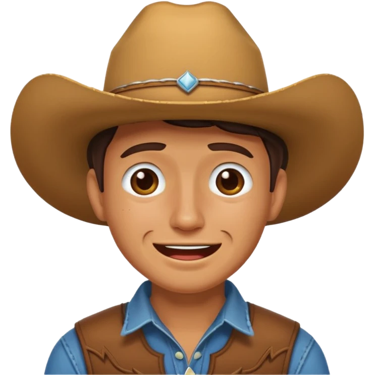 cowboy crying happy emoji
