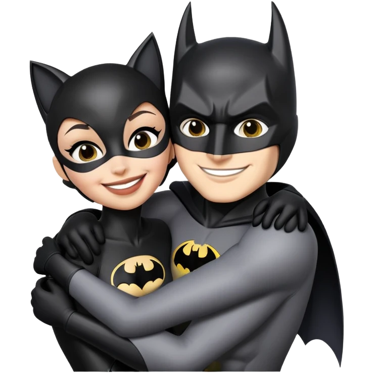 Batman hugs catwoman emoji
