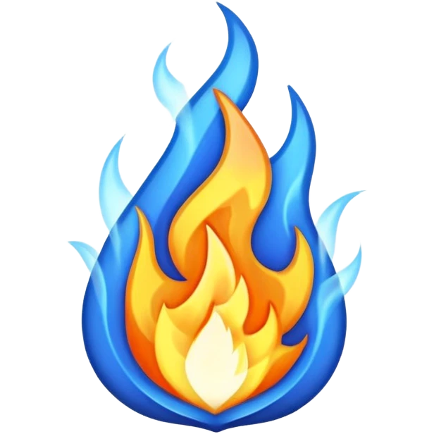 blue hot  emoji