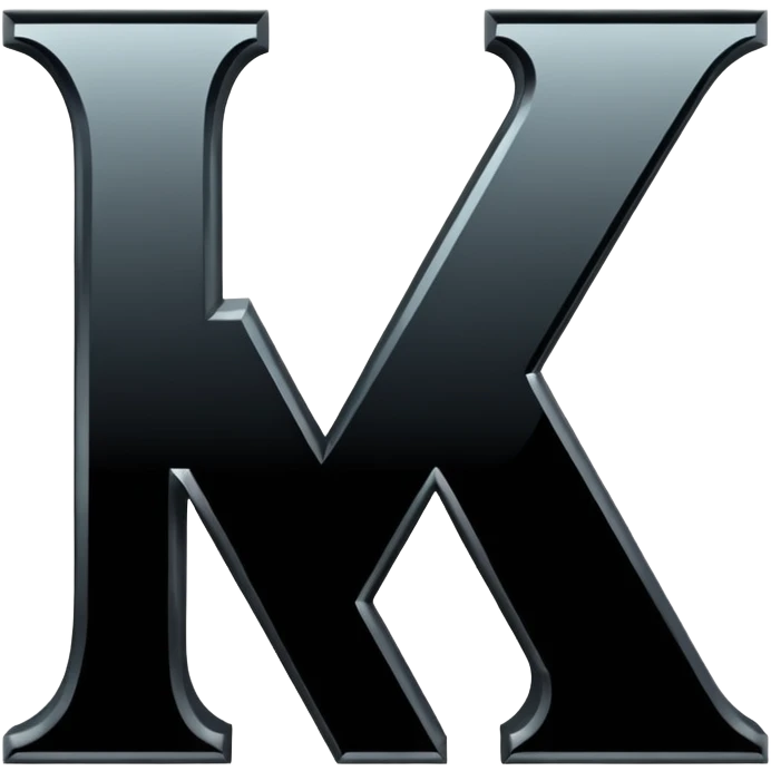 two letters k with their backs to each other emoji
