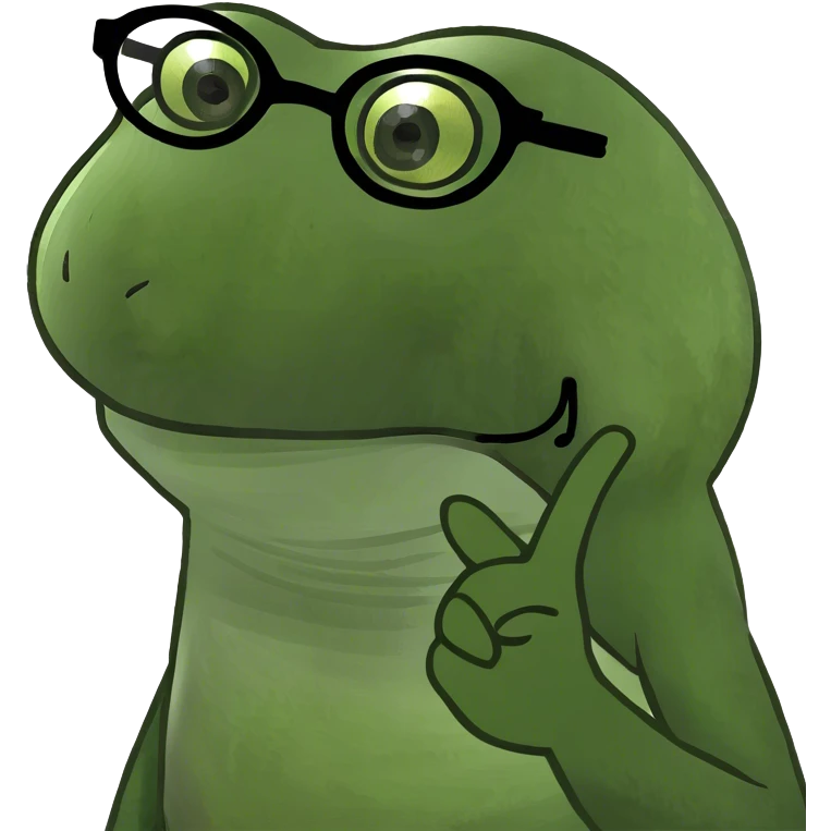 Frog with glasses  emoji