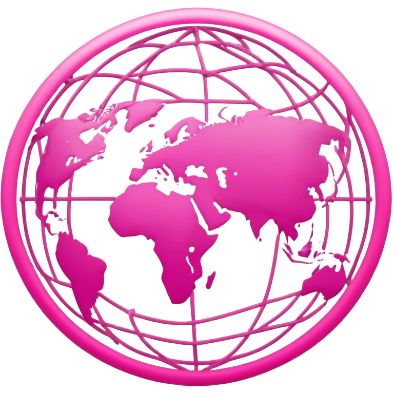 simplistic pink world wide web icon emoji