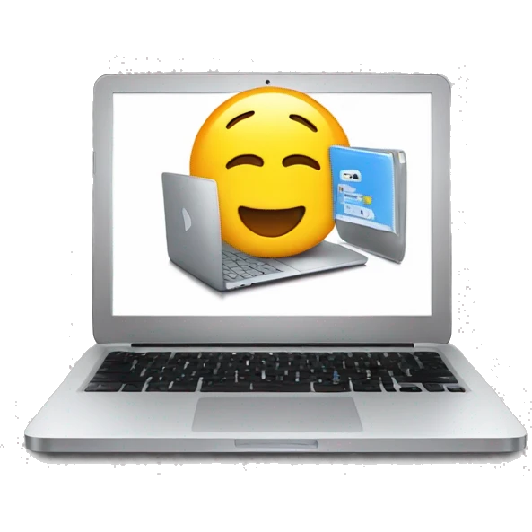A online store on a laptop emoji