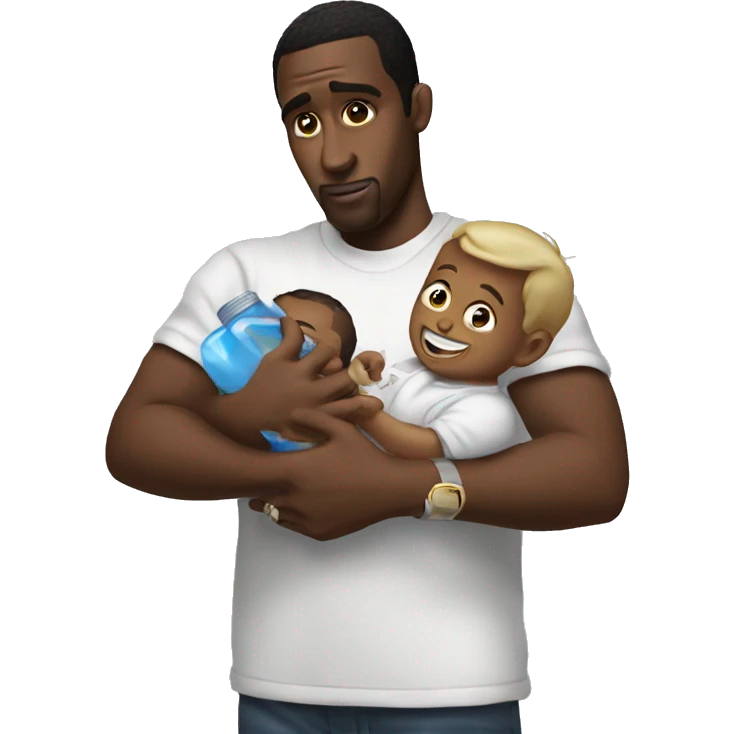 Diddy holding baby oil  emoji