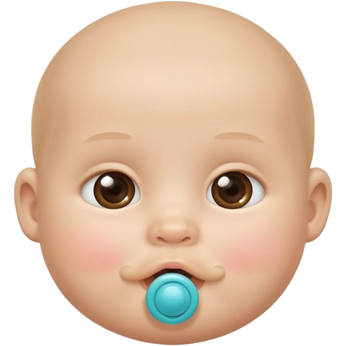a baby with pacifier emoji