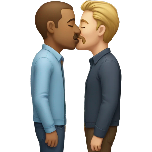 Two man kiss emoji