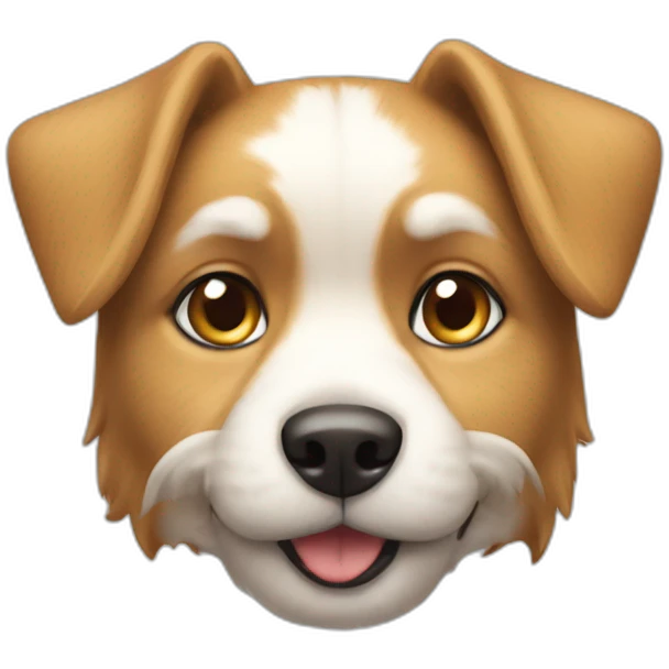 Chien sur un chat emoji