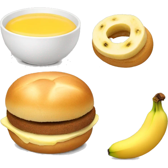 i had banana & bun for my breakfast emoji