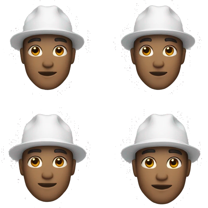 white hat only to go on memoji emoji