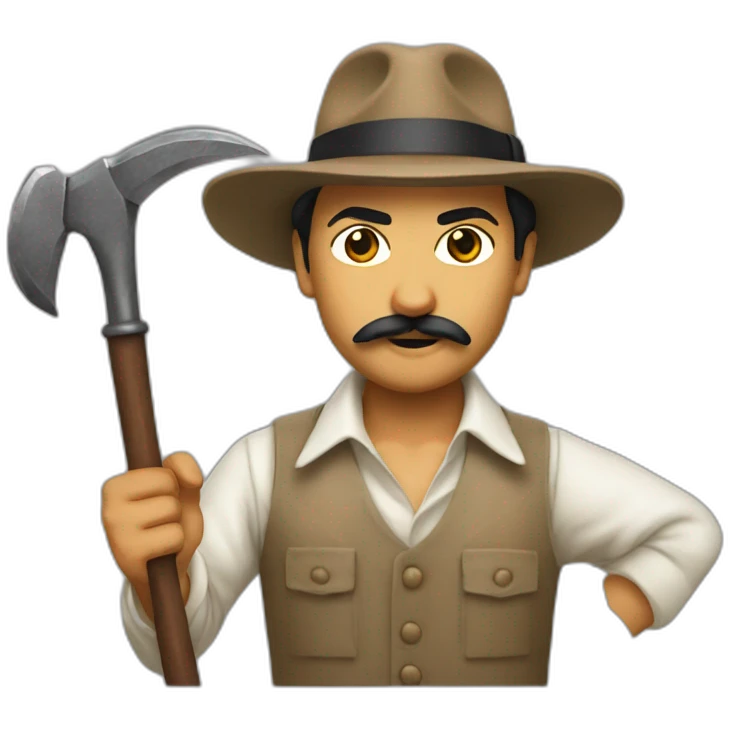 Bhagat singh with sickle and hammer emoji