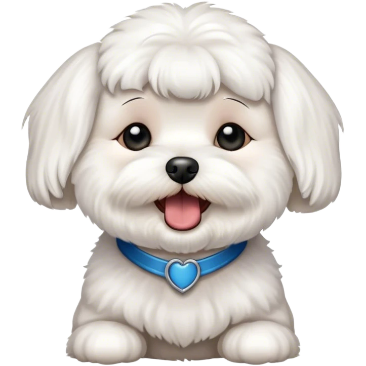 Bichon maltais qui chante emoji