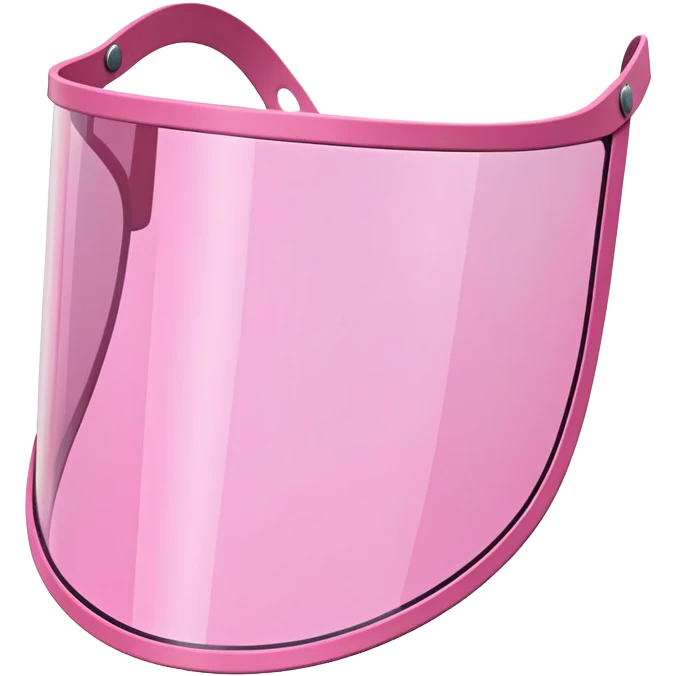heavy duty pink shield visor, massive thickness, exaggerated Y2K style, substantial design emoji