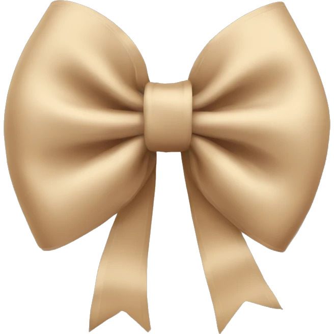 beige bow emoji