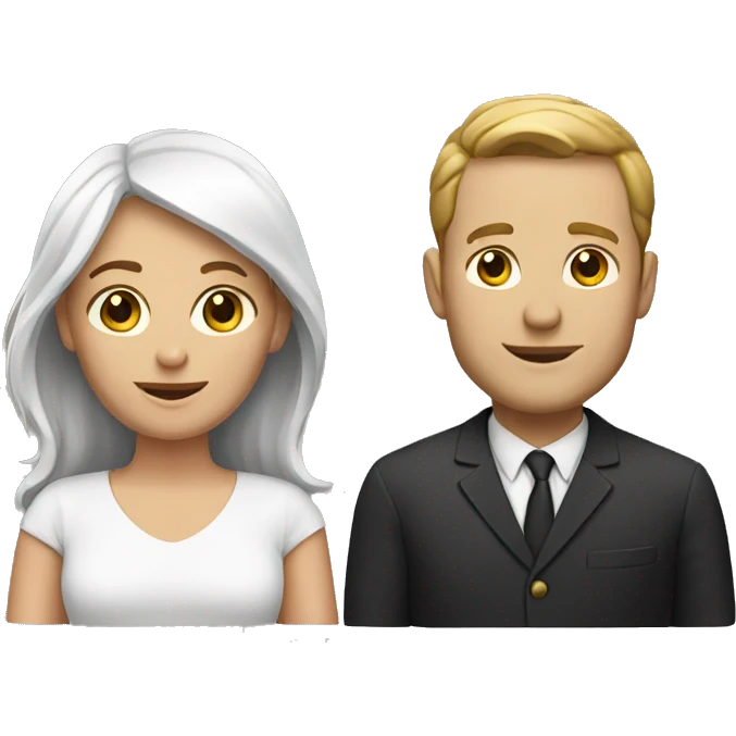 white man and woman  emoji