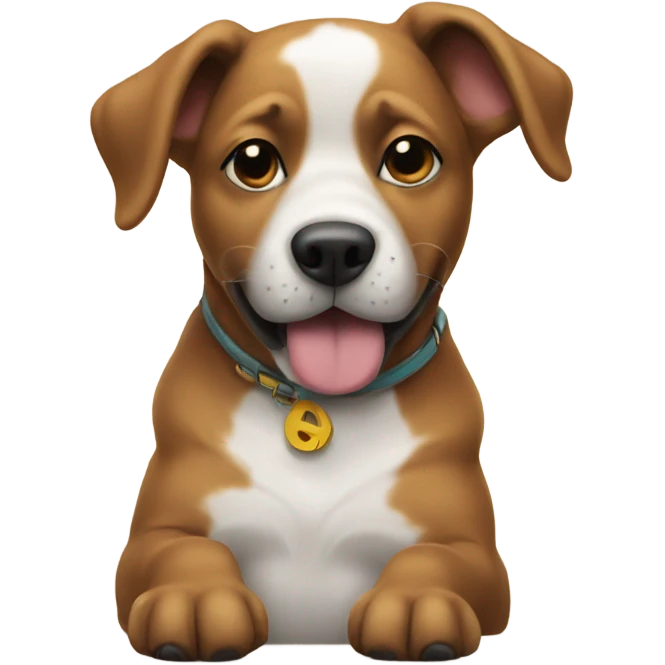 dog doing peace sign emoji
