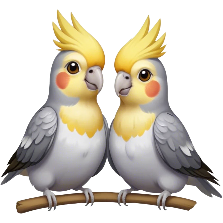 couple of cockatiel birds emoji