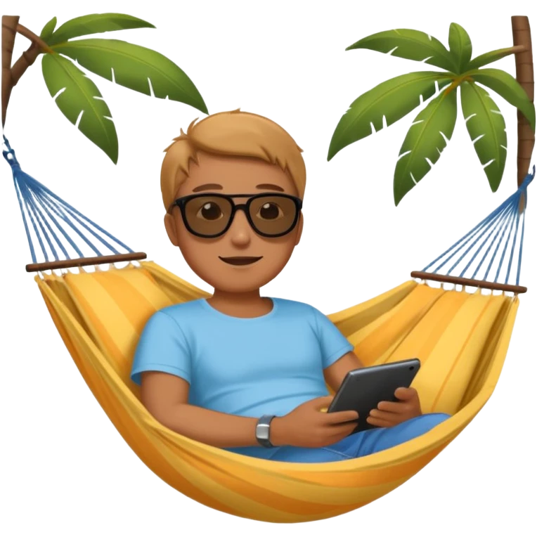 Jeffrey in a hammock emoji