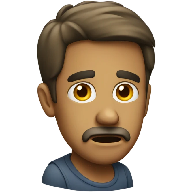 Confused man emoji