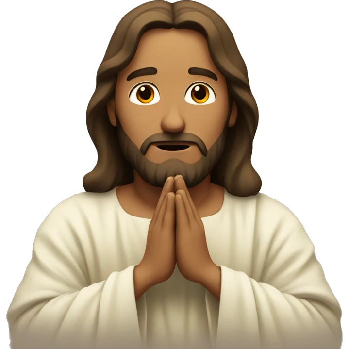 Jesus praying emoji