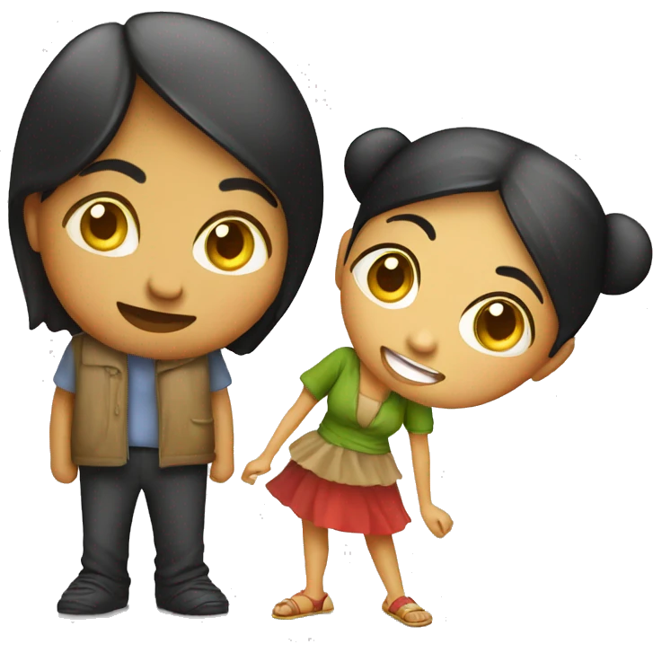 Pani puri and a girl standing and starring  emoji