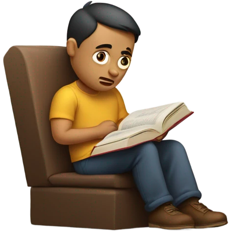 In trouble with a book emoji