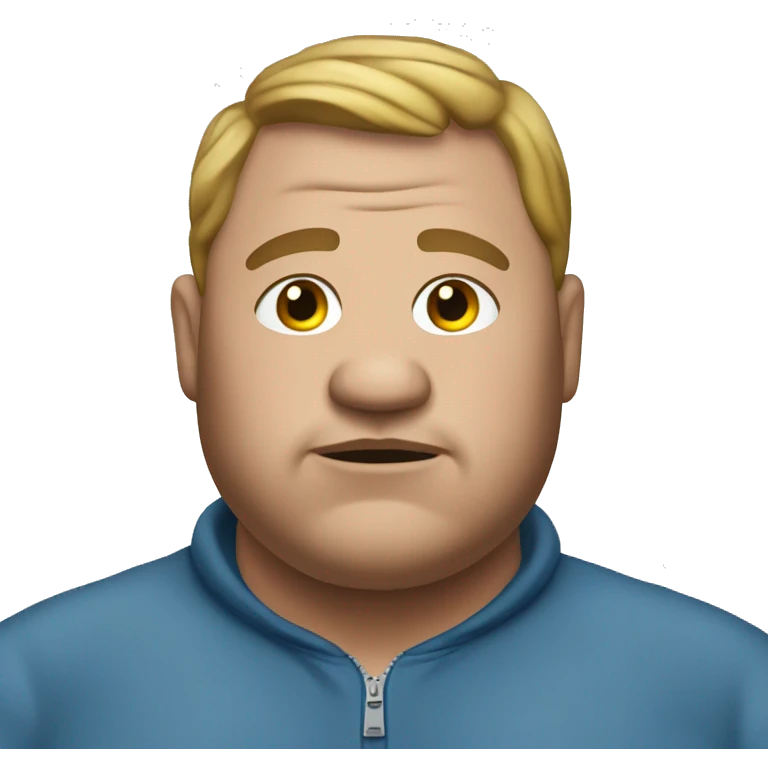 fat man in dirty blue sweatsuit emoji