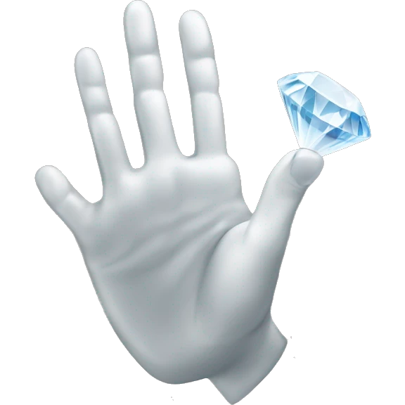 fingers with diamond ring emoji