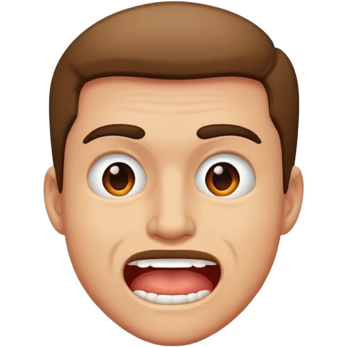 A guy mewing emoji