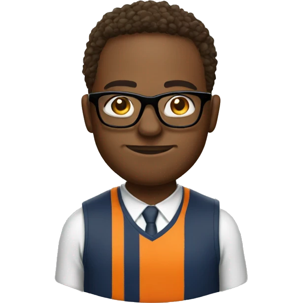 Basketball playe with glasses emoji