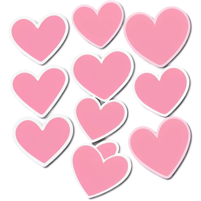 Baby pink hearts emoji
