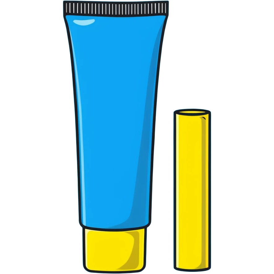 Yellow cosmetic tube of cream or lotion emoji