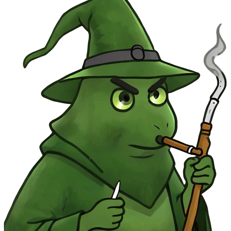 Wizard smokin a pipe emoji