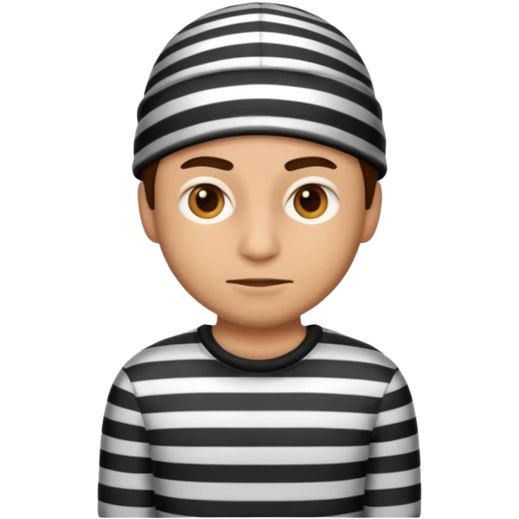 A theif robber emoji,Stripped shirt. emoji